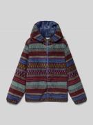 Regular fit fleecejack met capuchon