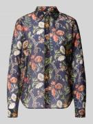 Regular fit overhemdblouse met zijde, model 'Floral'