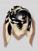 Sjaal in gebreide look met geometrische all-over print