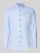 Slim fit zakelijk overhemd van katoen met kentkraag