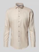 Slim fit zakelijk overhemd met haaikraag