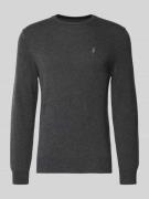 Regular fit gebreide pullover van pure wol