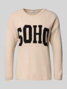 Gebreide pullover met ronde hals, model 'Cl44ara'