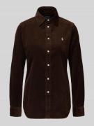 Overhemdblouse met labelstitching