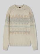 Relaxed fit gebreide pullover van wolmix, model 'KAROMBO'
