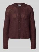 Regular fit gebreid jack met wol, model 'MALOU'