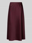 Regular fit midirok met viscose, model 'September'