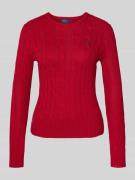 Gebreide pullover met labelstitching, model 'JULIANNA'