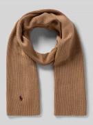 Wollen sjaal met labelstitching