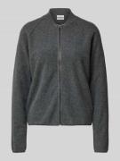 Regular fit gebreid jack van zuivere wol