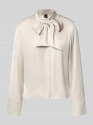 Regular fit strikblouse met blinde knoopsluiting