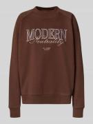 Oversized sweatshirt met ribboorden, model 'Maxime'