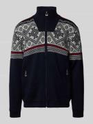 Wollen jack met opstaande kraag, model 'Hardanger'