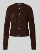 Gebreid jack met knoopsluiting, model 'cleana'