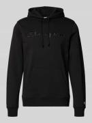 Hoodie met labelstitching