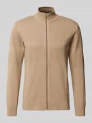 Cardigan met opstaande kraag en ritssluiting