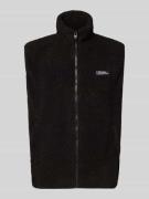 Fleecegilet met opstaande kraag en steekzakken