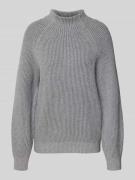Regular fit gebreide pullover van katoenmix met wol