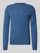 Regular fit gebreide pullover van pure wol