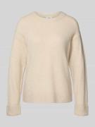 Relaxed fit gebreide pullover van katoenmix met wol