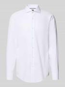 Slim fit zakelijk overhemd van katoen met kentkraag, model 'HANK'