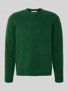 Relaxed fit gebreide pullover met wol, model 'RAI BRUSHED'