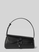 Handtas van echt runderleer met logo-applicatie