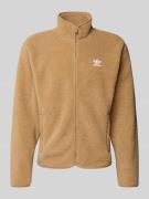 Regular fit sweatjack met logostitching, model 'Essentials'