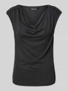 T-shirt met cascadehals, model 'PRIYANNE'