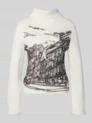 Gebreide pullover met opstaande kraag