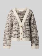 Oversized gebreid jack van een mix van katoen en wol, model 'LINDSAY'