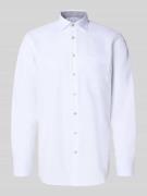 Regular fit zakelijk overhemd van katoen met kentkraag