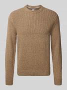 Gebreide pullover met ribboorden, model 'Rick'