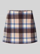 Licht uitlopende wollen rok met ruitmotief, model 'OZONO'