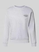 Sweatshirt met labelprint, model 'MAKOTO'