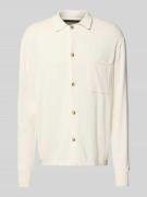 Regular fit gebreid jack van puur katoen