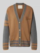 Loose fit gebreid jack van een mix van wol en kasjmier