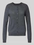 Regular fit gebreid jack van zuivere scheerwol, model 'FONAMI'