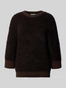 Gebreide pullover met ribboorden