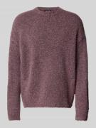 Oversized gebreide pullover met ribboorden