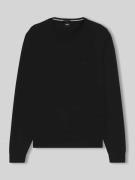 Regular fit gebreide pullover van pure scheerwol, model 'BOTTO'
