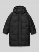 Regular fit gewatteerde lange jas met afneembare capuchon, model 'IREN...