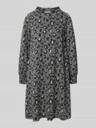 Knielange jerseyjurk in all-over look