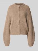 Gebreid jack met knoopsluiting, model 'Tamanah'