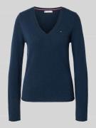 Slim fit gebreide pullover van zuivere wol