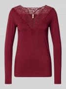 Regular fit shirt met lange mouwen van lyocellmix, model 'Marica'