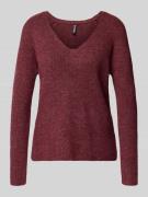 Regular fit gebreide pullover met ribstructuur, model 'ELLEN
