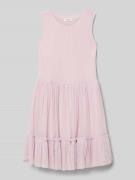 Uitlopende jurk in glittermesh