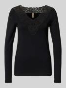 Regular fit shirt met lange mouwen van lyocellmix, model 'Marica'