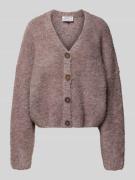 Gebreid jack in bouclélook met wol